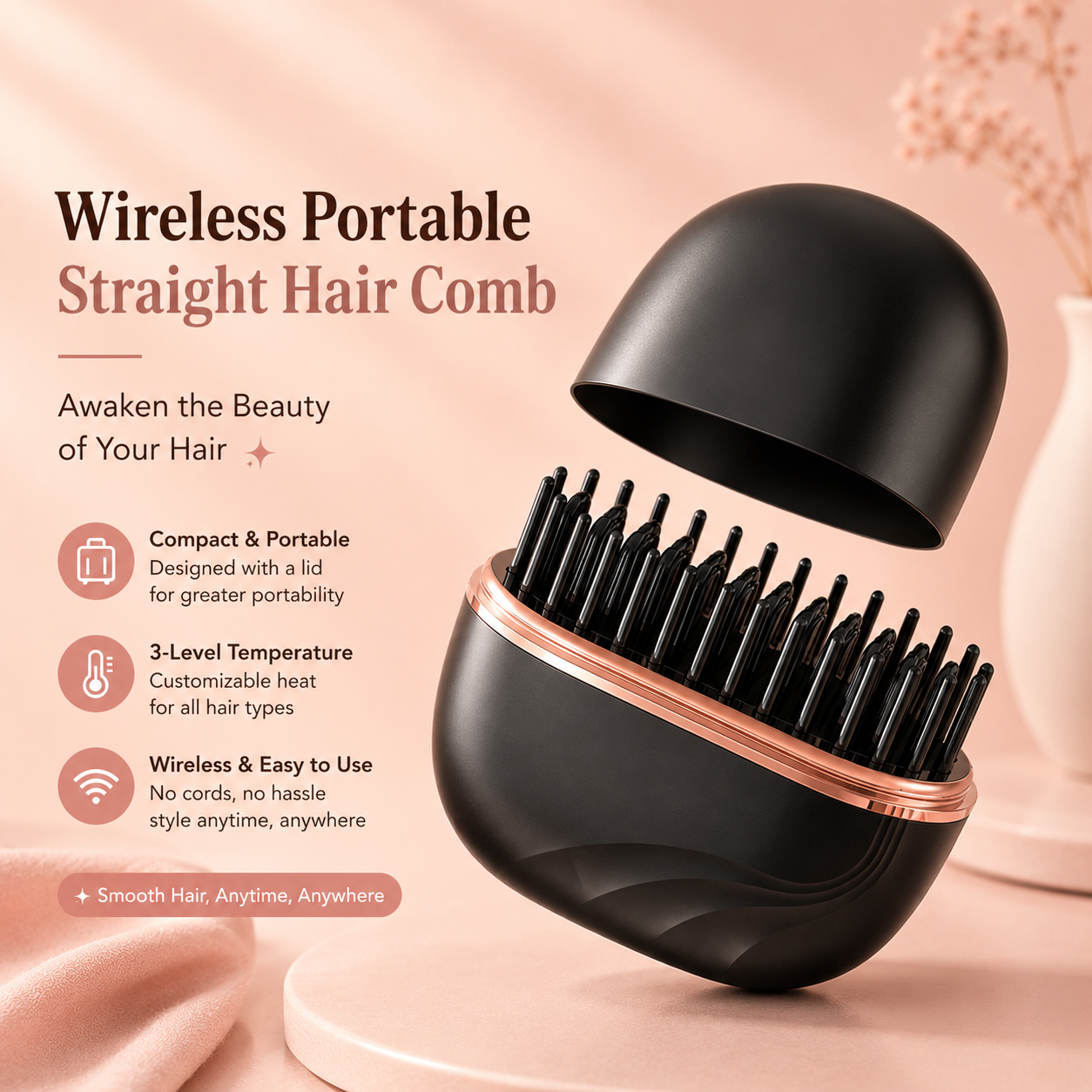BELSUNA™ SilkFlow Hair Smoothing Brush