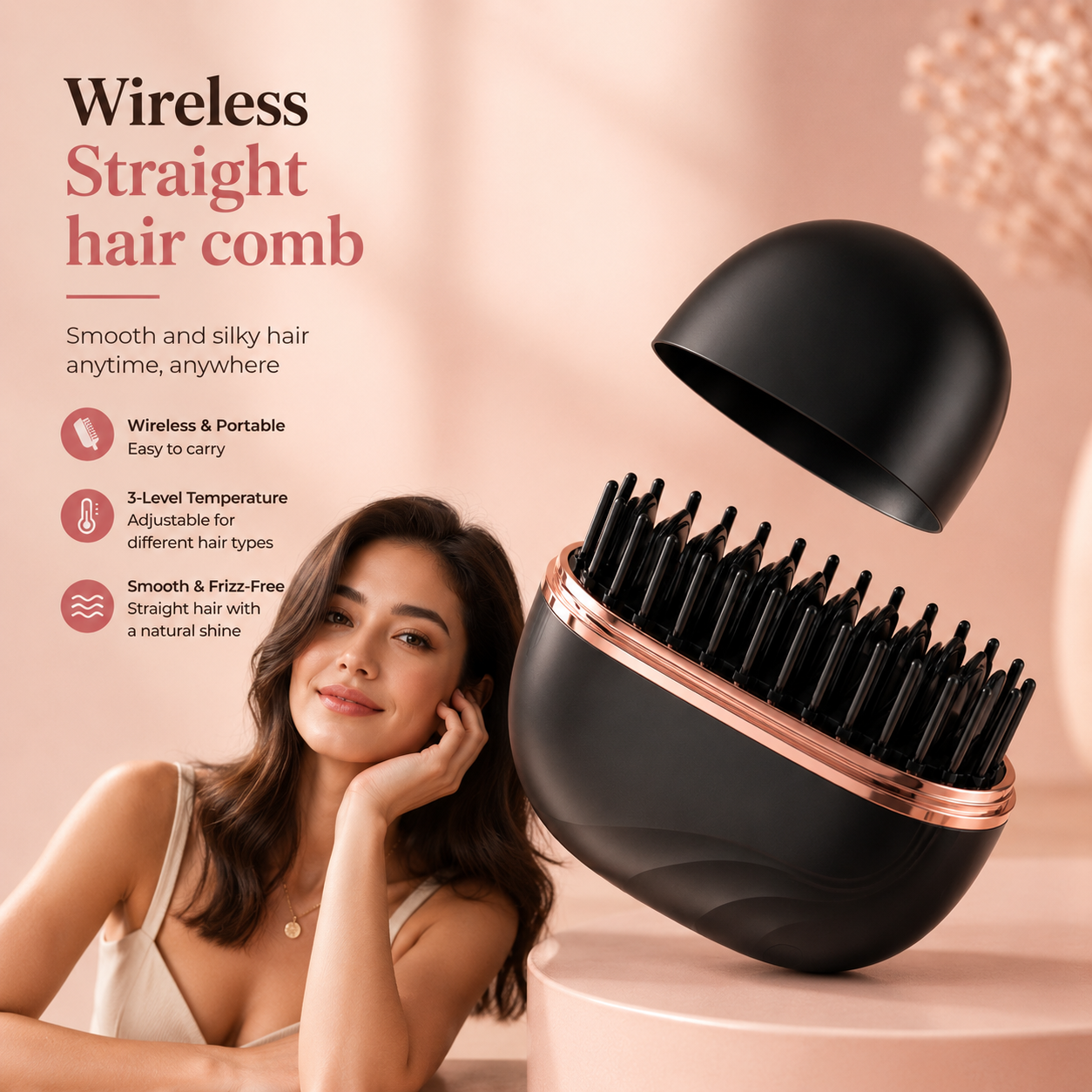 BELSUNA™ SilkFlow Hair Smoothing Brush