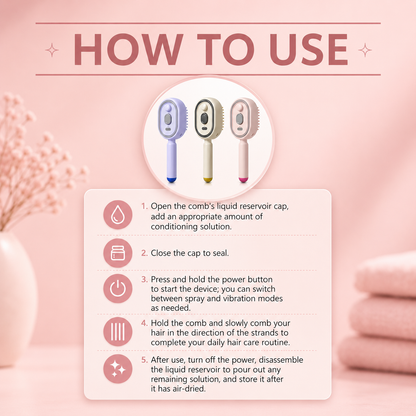 BELSUNA™ MistGlow Hair Therapy Brush