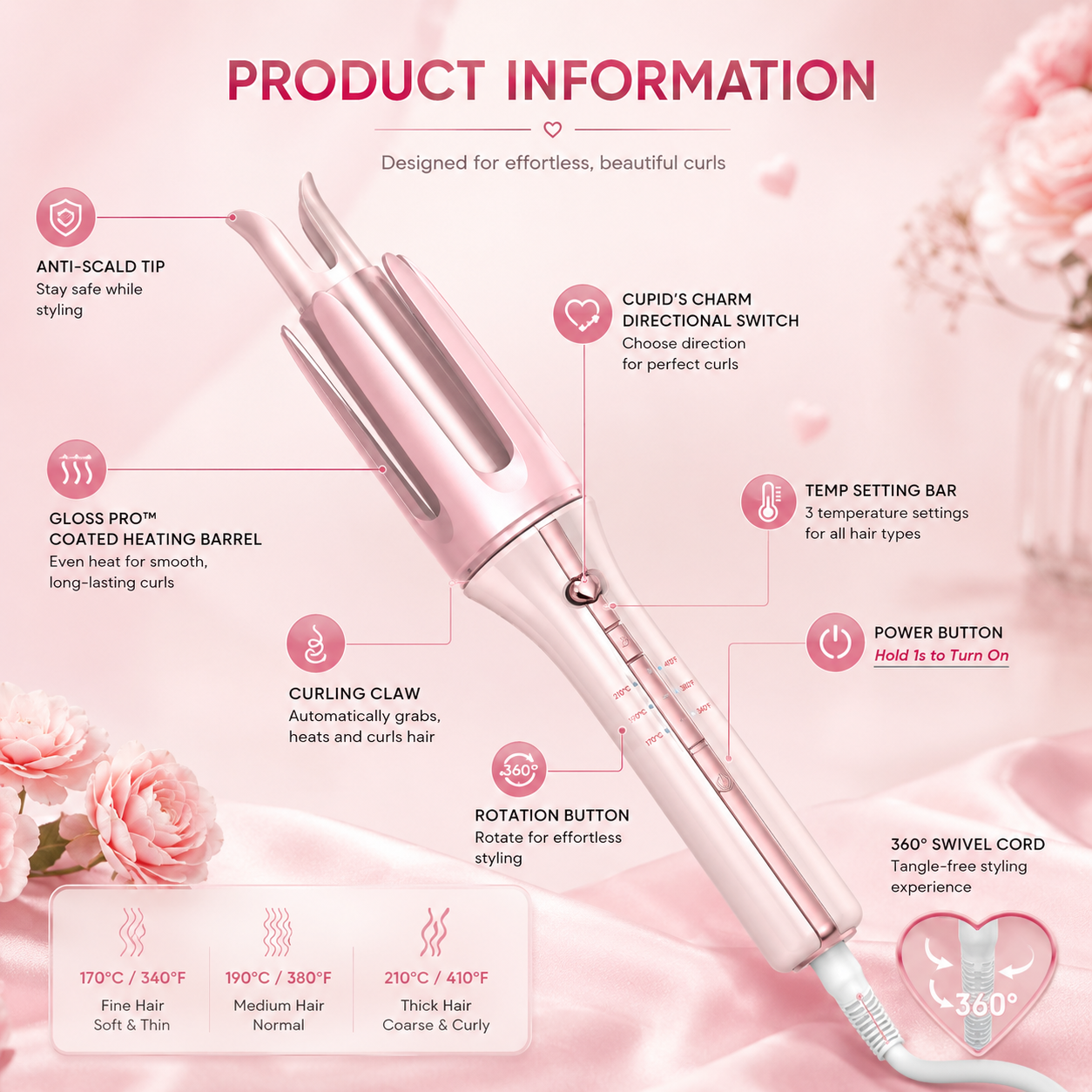 BELSUNA™ AirCurlPro – Automatic Hair Curler