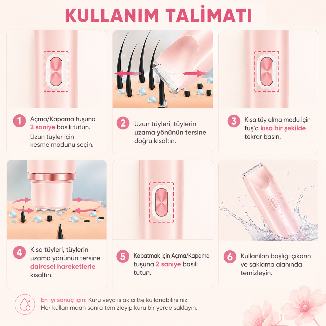 Belsuna SilkyTrim™ 2’si 1 Arada Kadın Bakım Cihazı