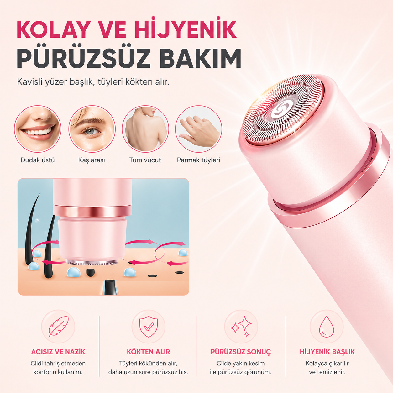 Belsuna SilkyTrim™ 2’si 1 Arada Kadın Bakım Cihazı